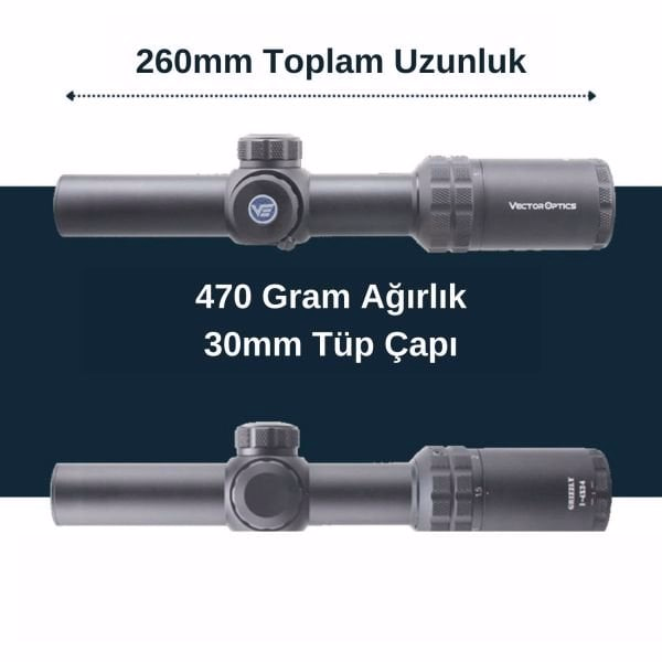 VECTOR GRIZZLY 1-4X24 HUNTING TÜFEK DÜRBÜNÜ SCOC-41 - Görünüm 5