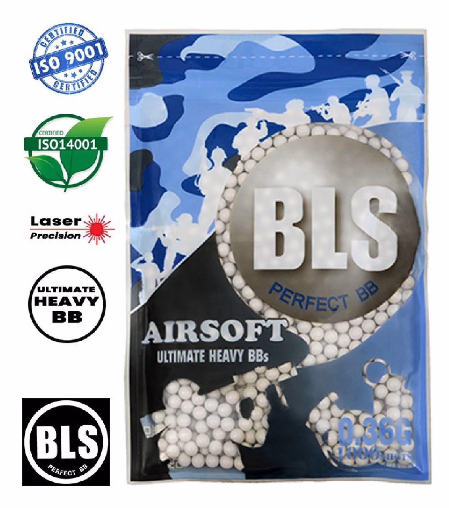 BLS PRECISION 0.36G ULTIMATE HEAVY AIRSOFT BB - 1000 ADET