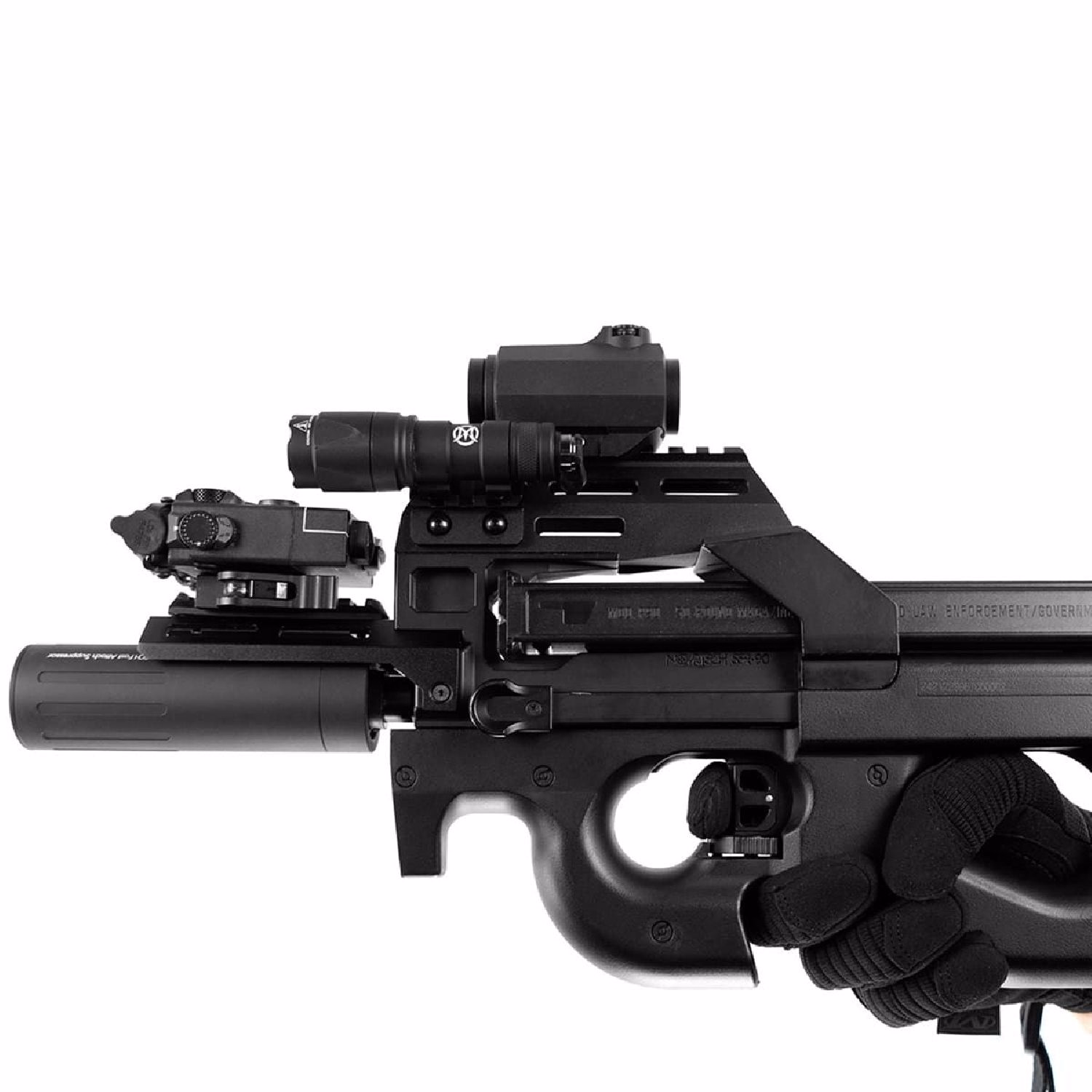 Novritsch SSR90 SMG Siyah P90 AEG Airsoft Tüfek - Görünüm 3