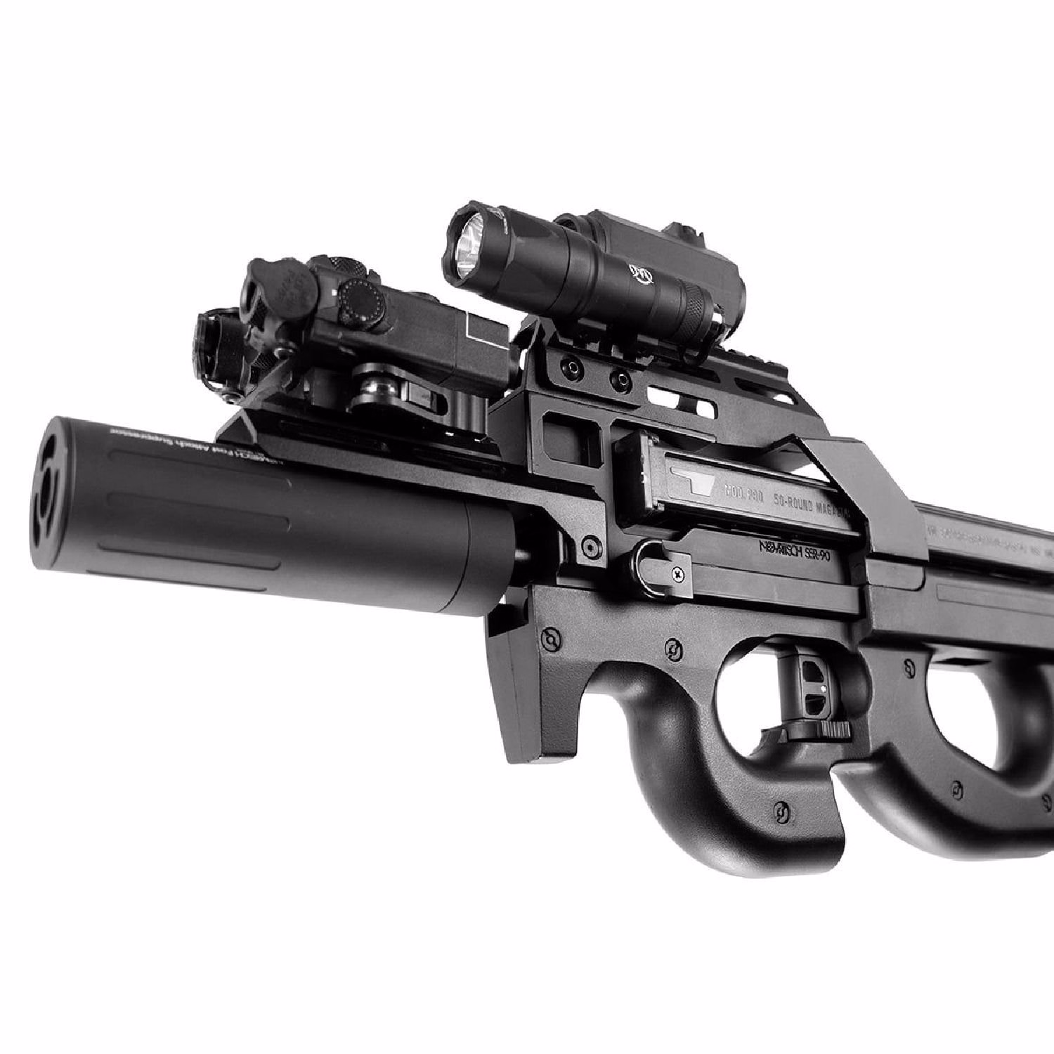 Novritsch SSR90 SMG Siyah P90 AEG Airsoft Tüfek - Görünüm 4