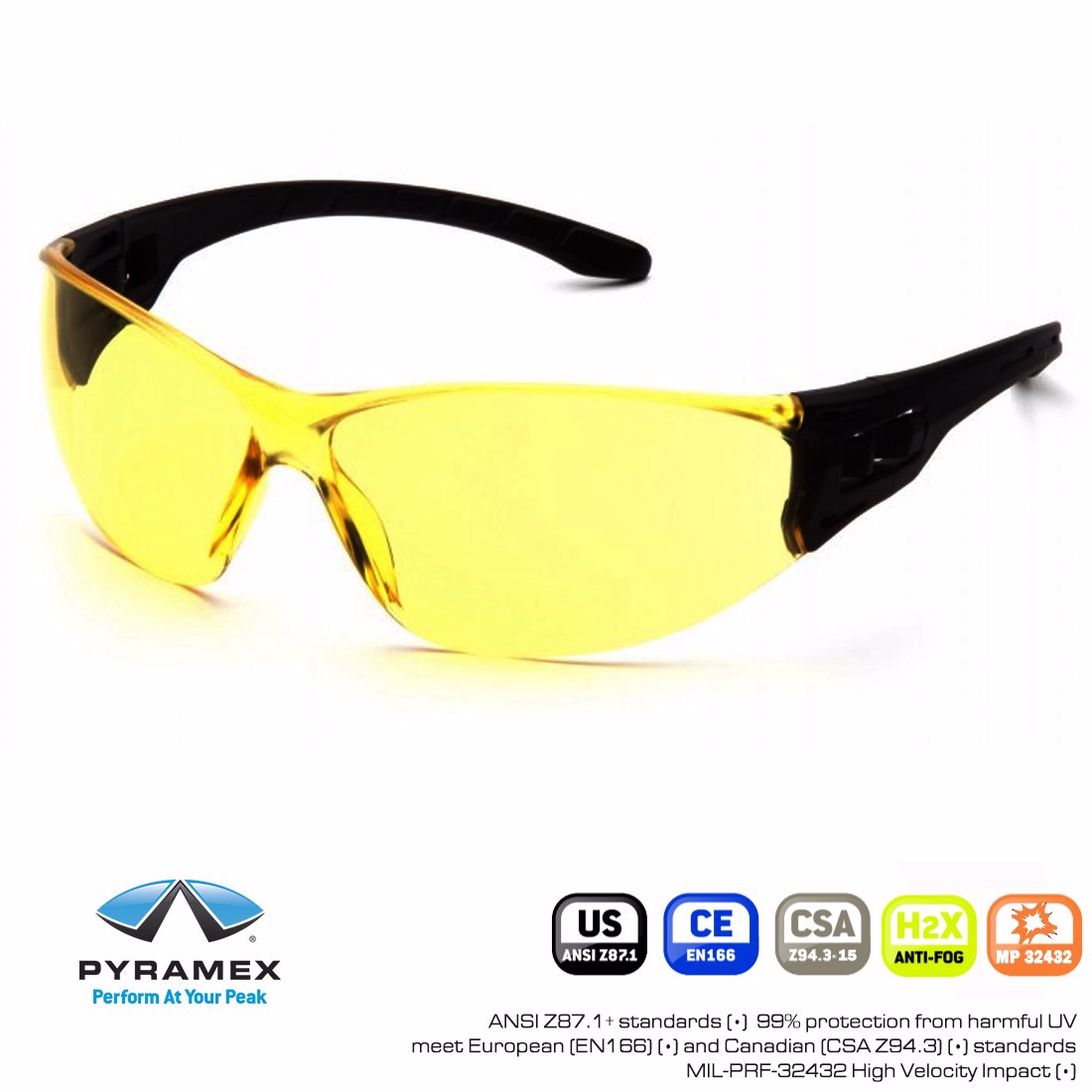 PYRAMEX TRULOCK SARI ANTI-FOG HI-IMPACT GÖZLÜK