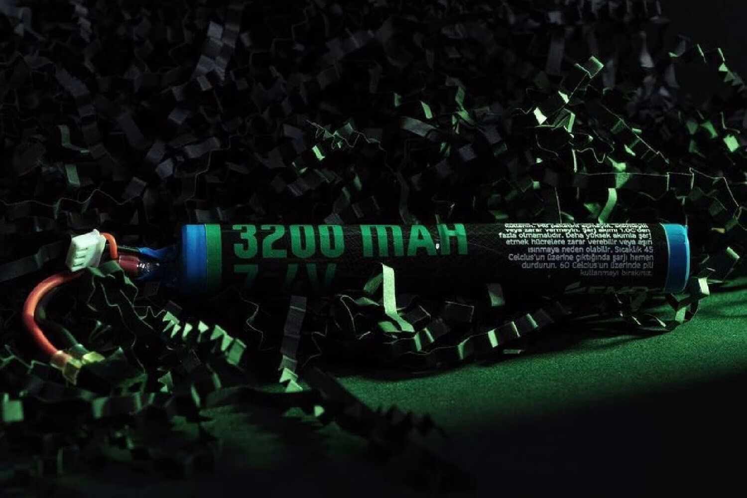 EMR 7.4V 3500mAh Lithium Ion İki Yaprak Airsoft Pil T-plug - Görünüm 3
