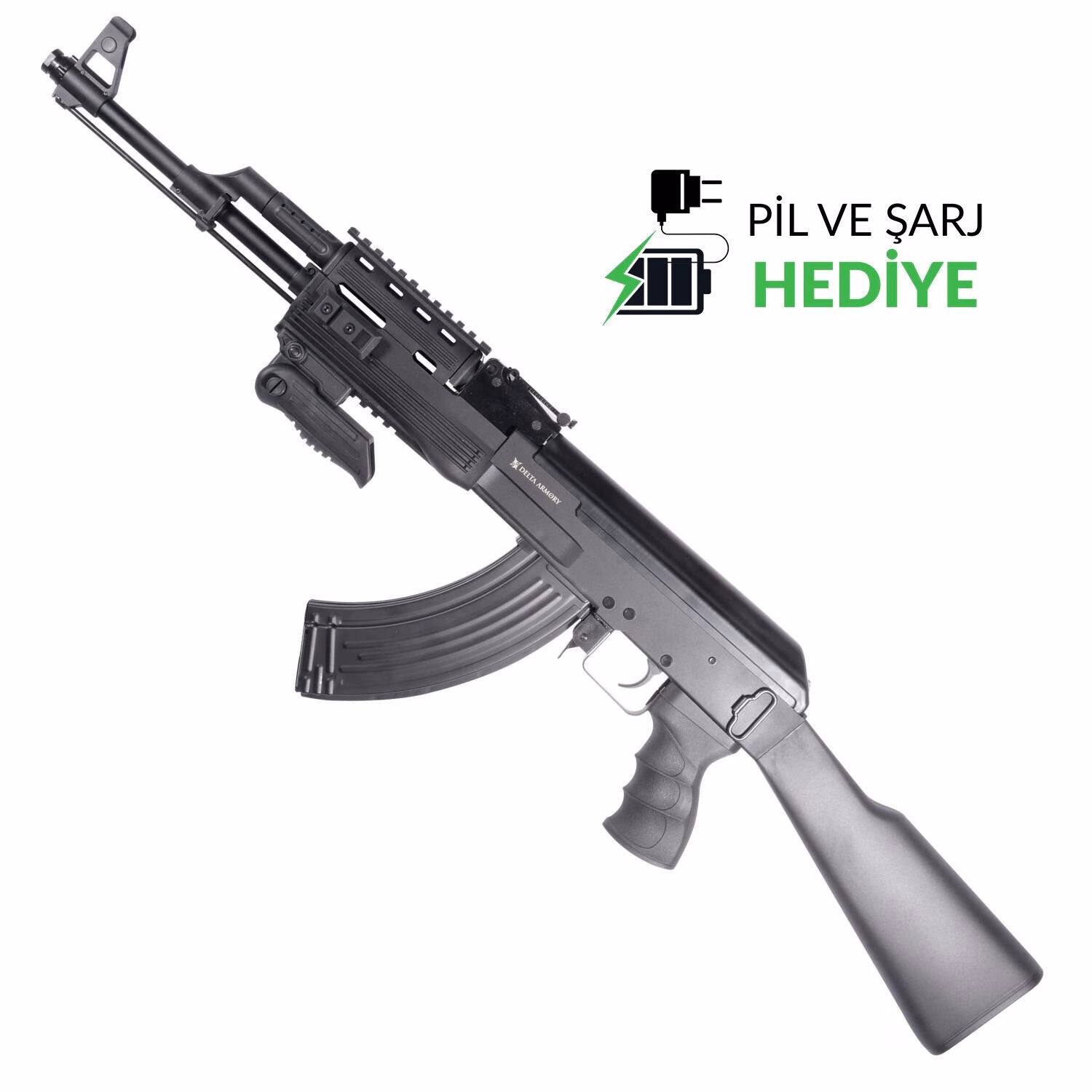 Delta Armory AK47 TACTICAL Airsoft Tüfek PIL ŞARJ DAHIL SET - DA-C13