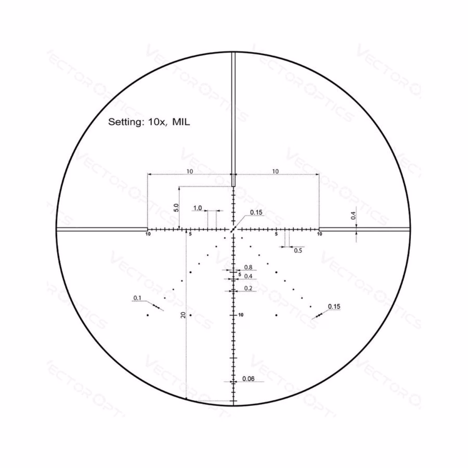 Vector Optics Veyron 10x44 SFP Tüfek Dürbünü SCOM-41 - Görünüm 2
