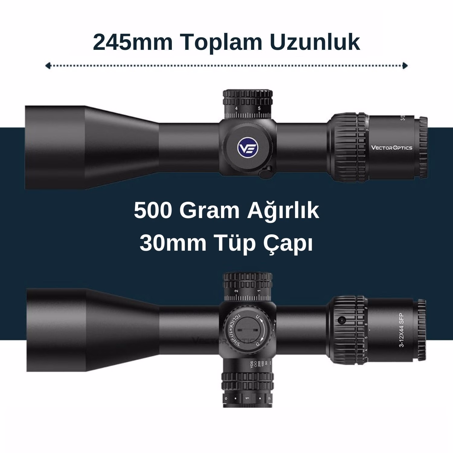 Vector Optics Veyron 10x44 SFP Tüfek Dürbünü SCOM-41 - Görünüm 5