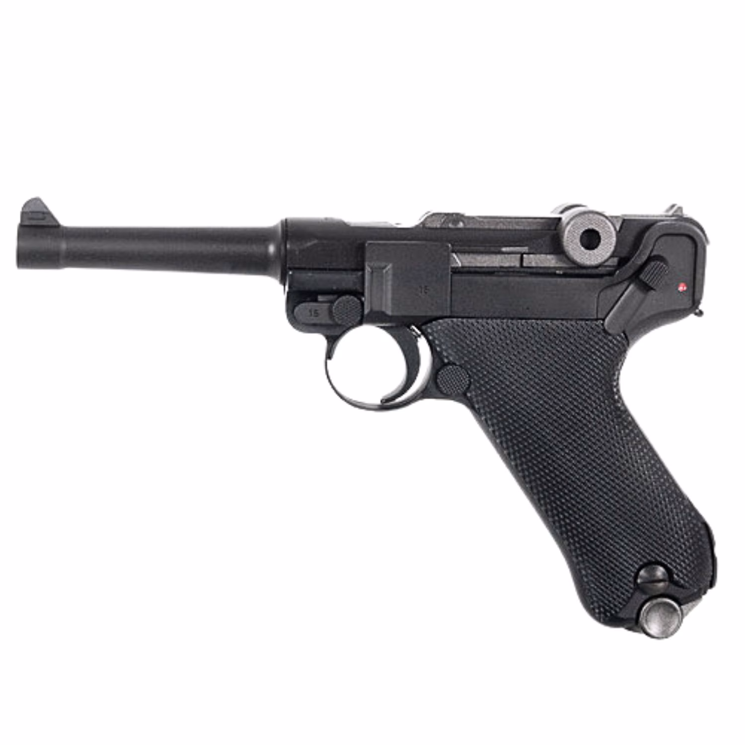 WE MAKARALI PARABELLUM 4'' KISA SIYAH AIRSOFT TABANCA P08 - Görünüm 2