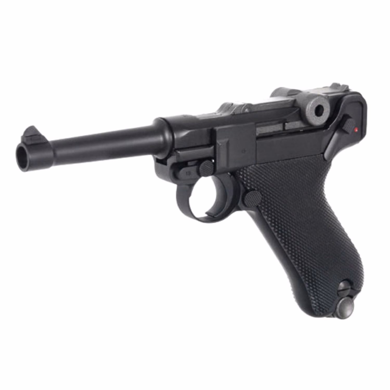 WE MAKARALI PARABELLUM 4'' KISA SIYAH AIRSOFT TABANCA P08 - Görünüm 3