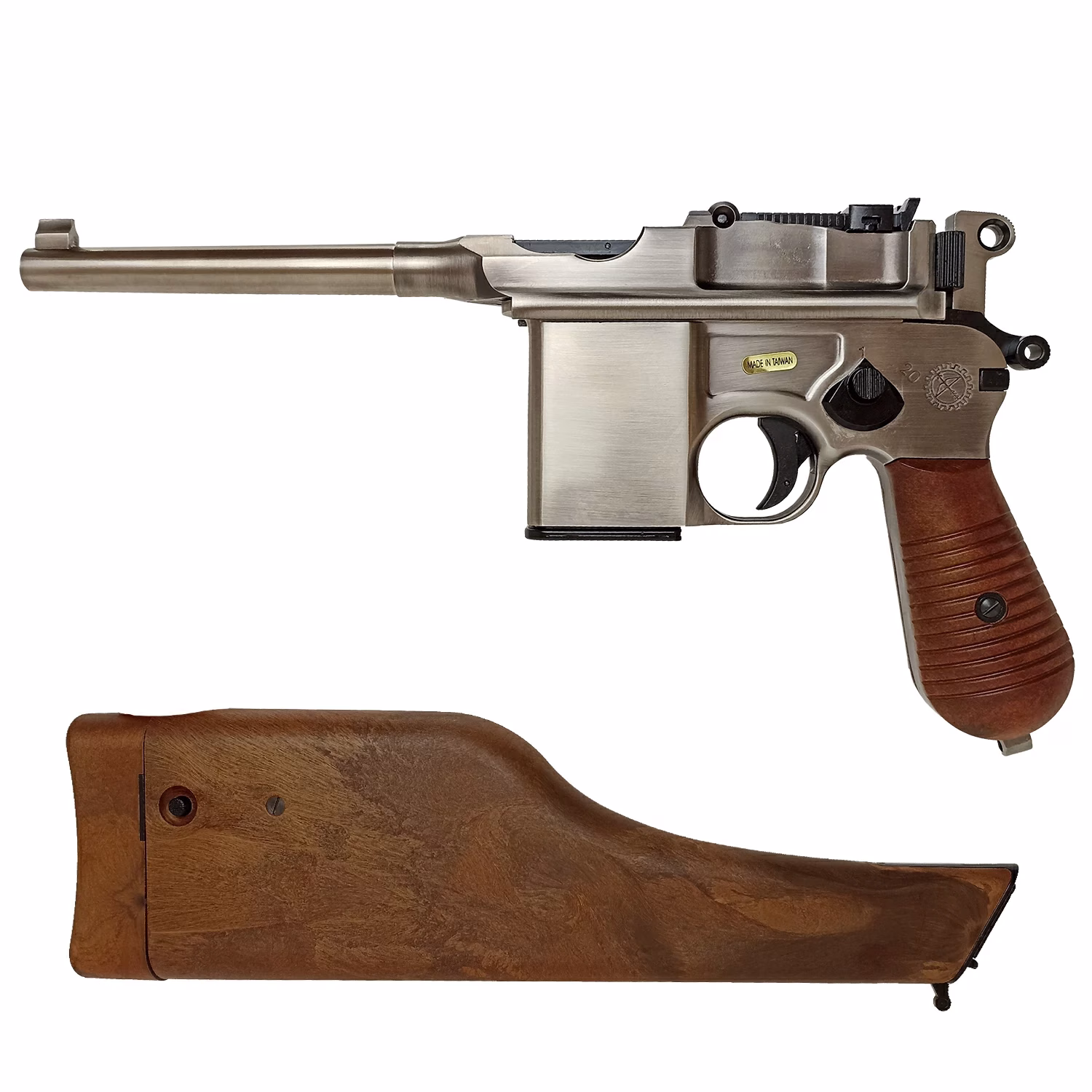 WE Mauser M712 Marking SILVER GBB Airsoft Tabanca - Görünüm 2