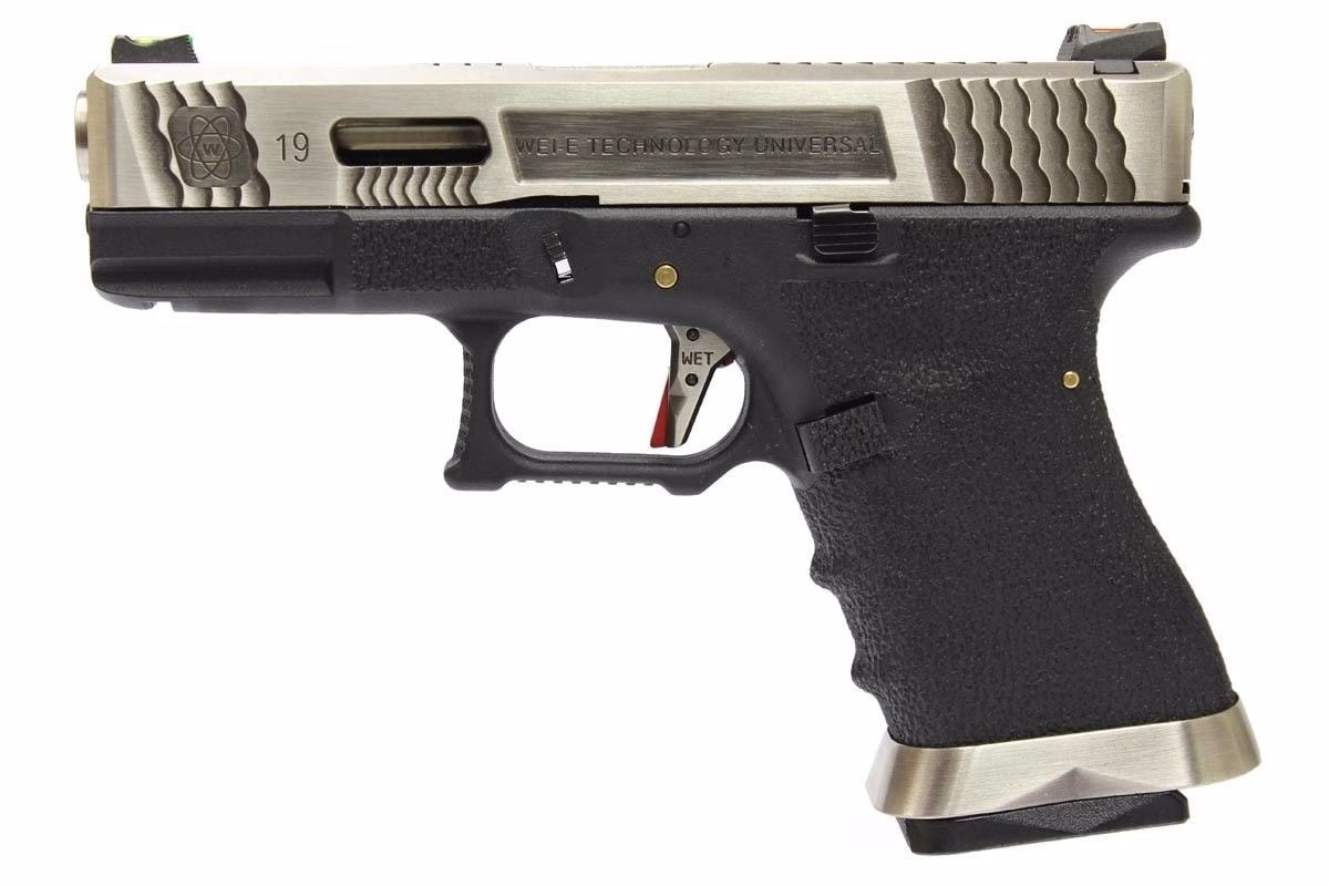 WE Glock G19 T7 GBB Airsoft Tabanca SV Kızak / SV Namlu / BK Gövde - Görünüm 2