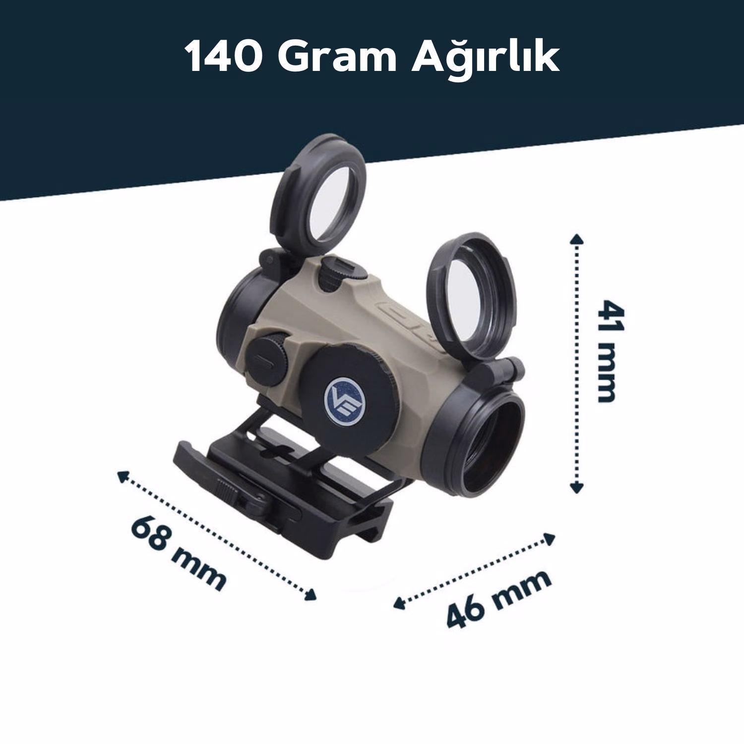 Maverick-IV 1x20 Mini Reflex Sight SOP RUBBER TAN | VECTOR OPTICS | Red Dot - Görünüm 2