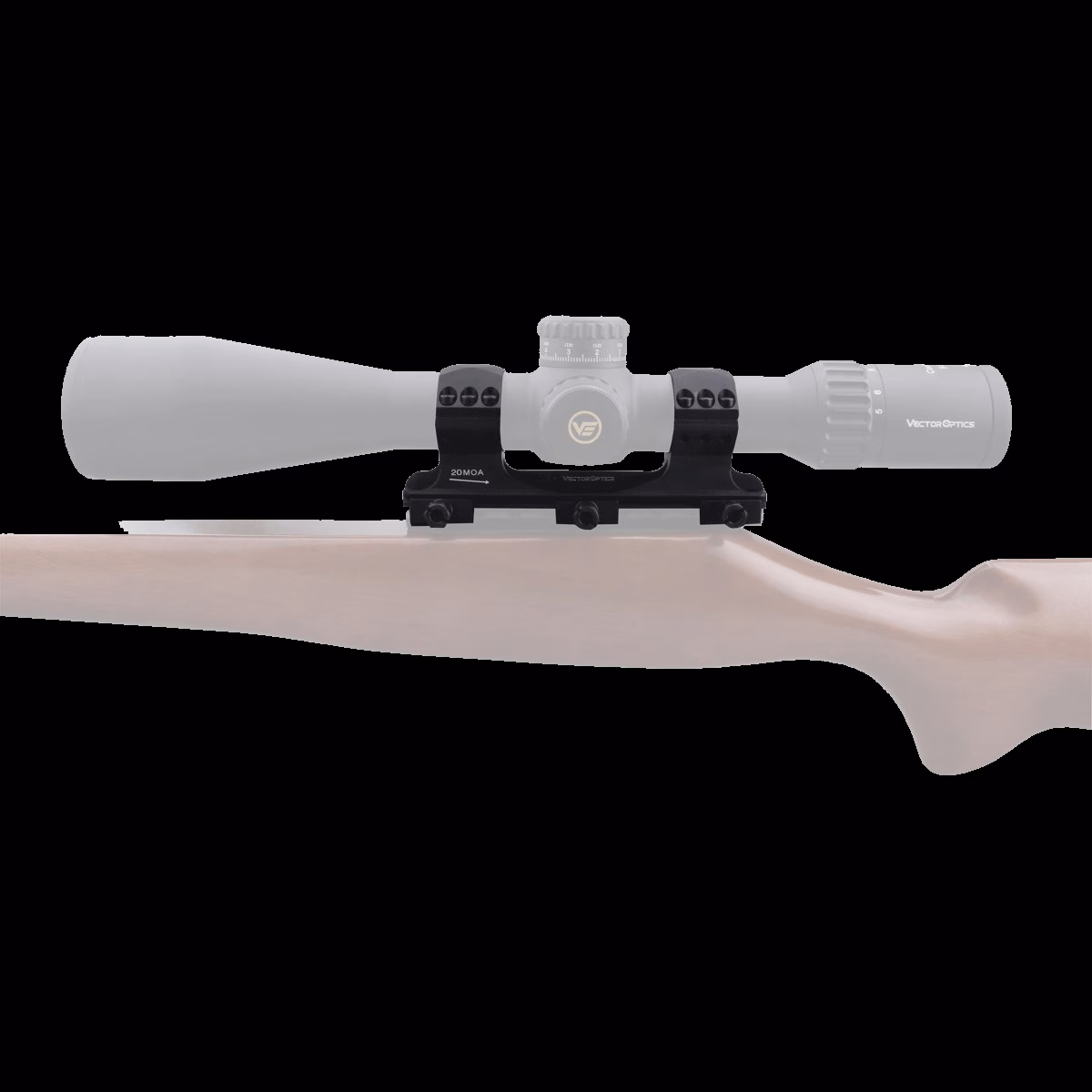 Vector Optics X-Accu 34mm Yüksek Profilli Tek Parça 20MOA Montaj SCTM-58 - Görünüm 8