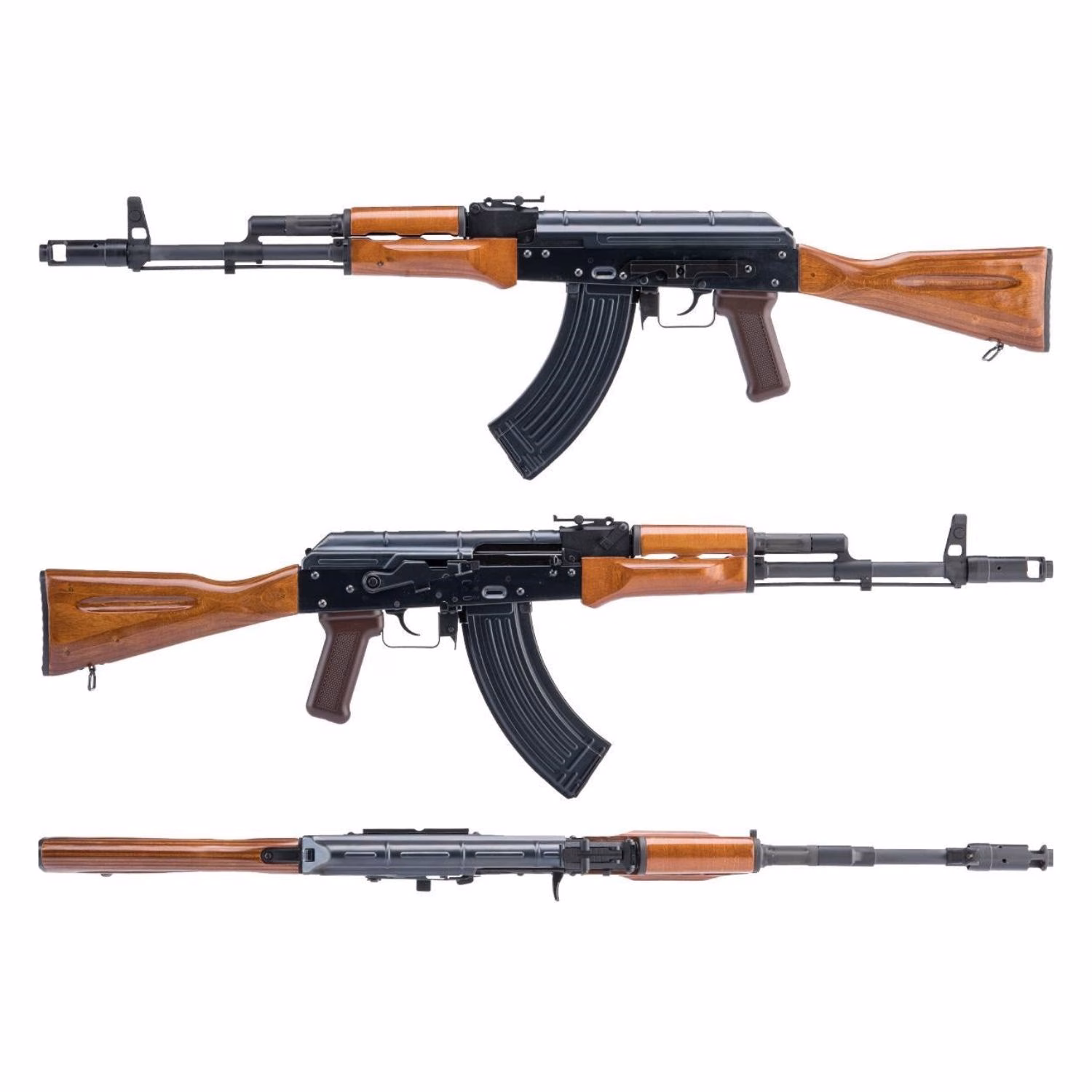 WE-Tech AK-47 GBB Gerçek Ağaç Airsoft Gas Blowback Tüfek - Görünüm 3