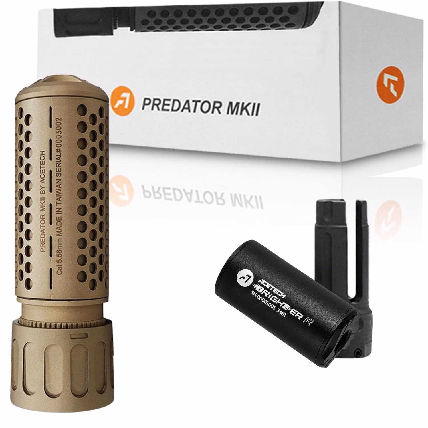 ACETECH PREDATOR MKII TAN QD + BRIGHTER R Tabanca ve Tufek Adaptor SET ÇÖL RENGİ