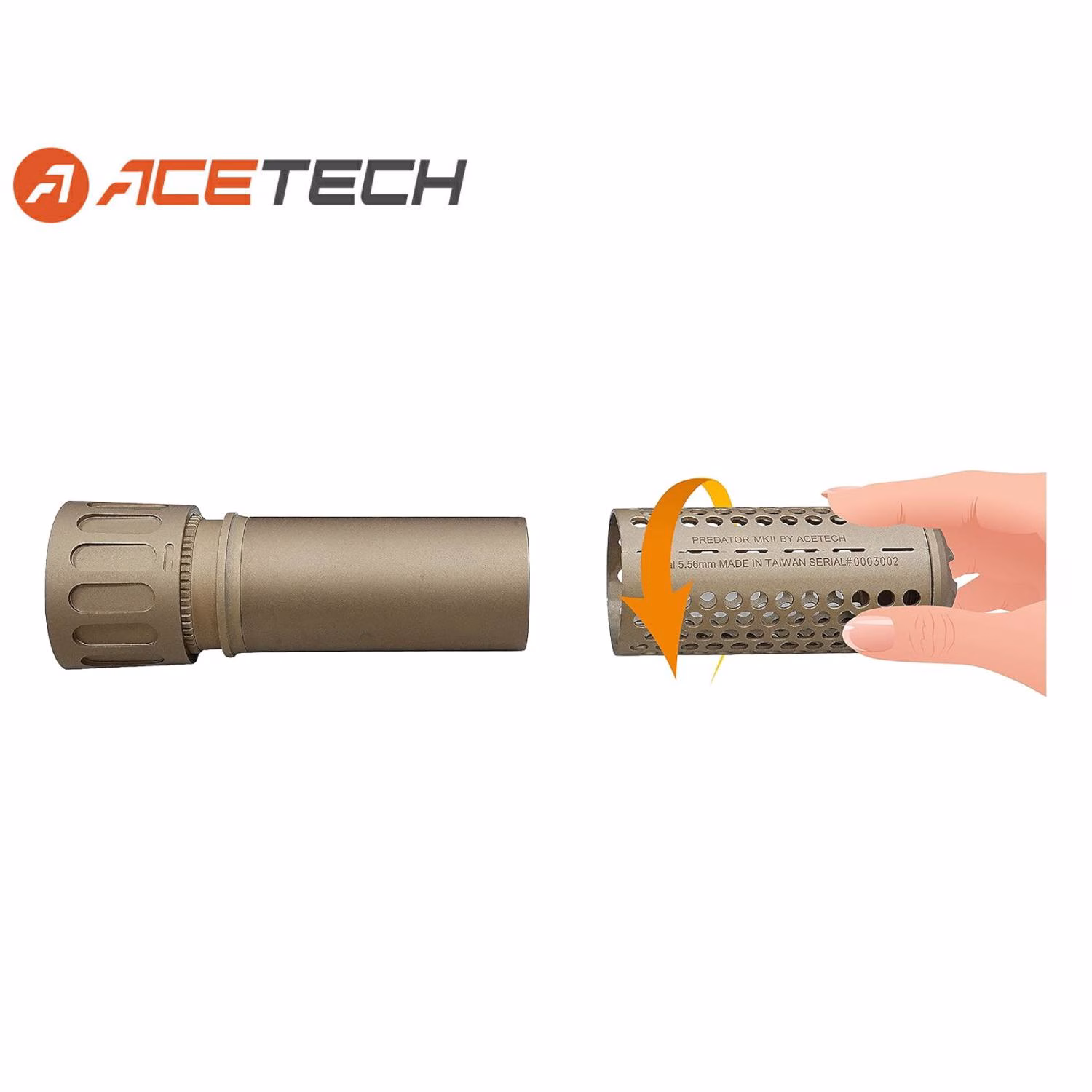 ACETECH PREDATOR MKII TAN QD + BRIGHTER R Tabanca ve Tufek Adaptor SET ÇÖL RENGİ - Görünüm 3