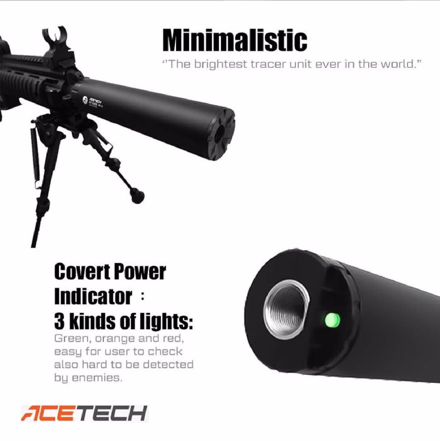 Acetech AT1000 Airsoft Tüfek Tracer Unit Susturucu - Görünüm 3