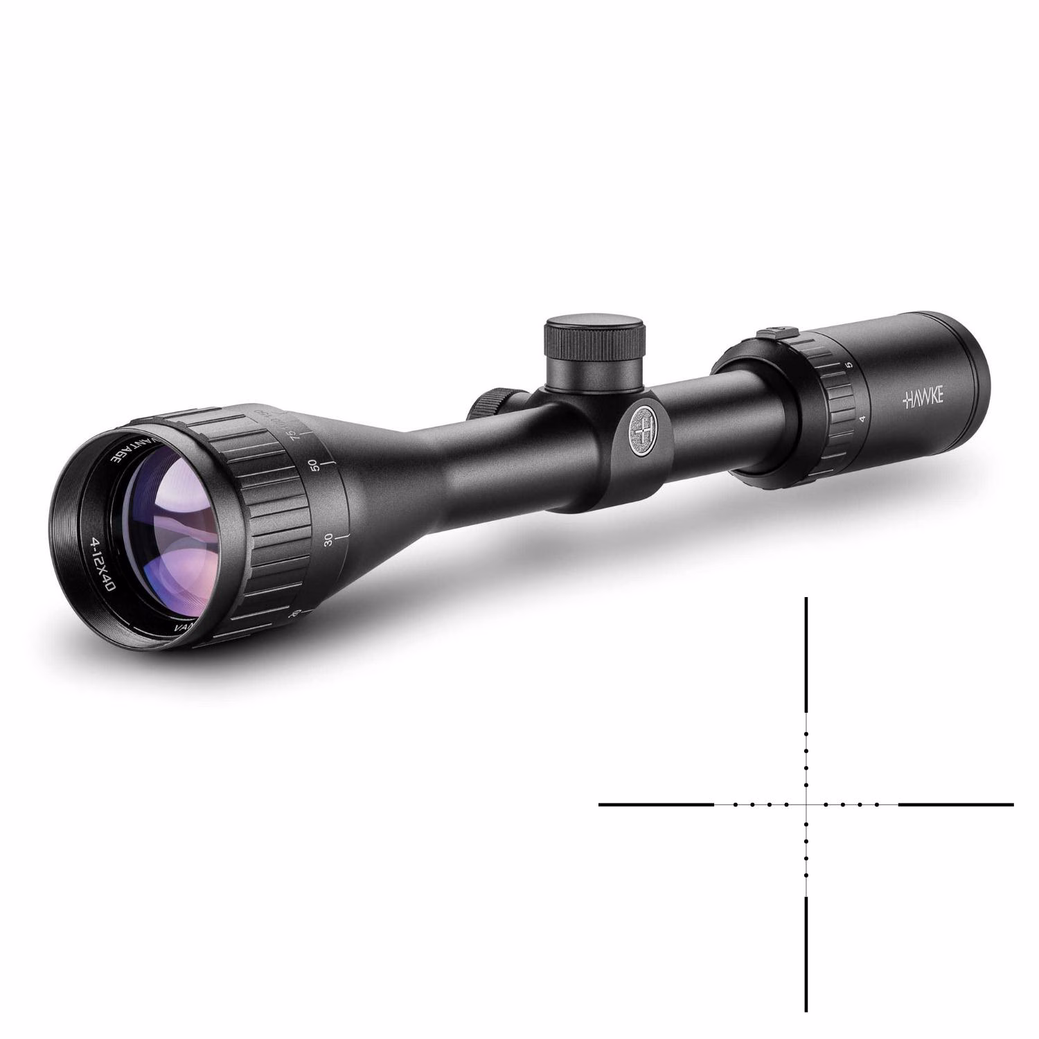 HAWKE Vantage 1'' SFP 4-12x40 AO (Mil Dot) Tüfek Dürbünü